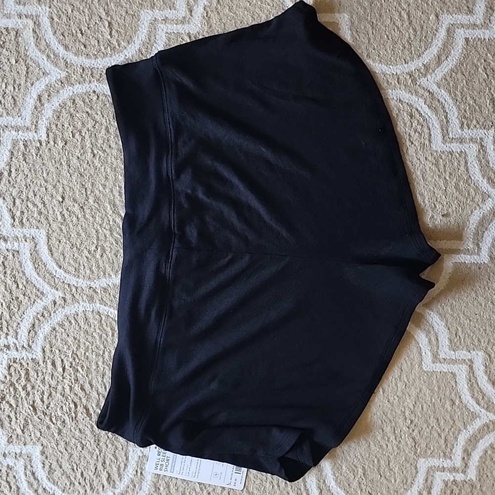 Athleta Well Rested Rib Sleep Short In Black NWT - Picture 2 of 5